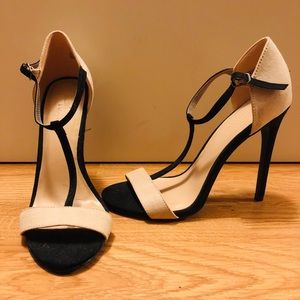 Tan & Black heels